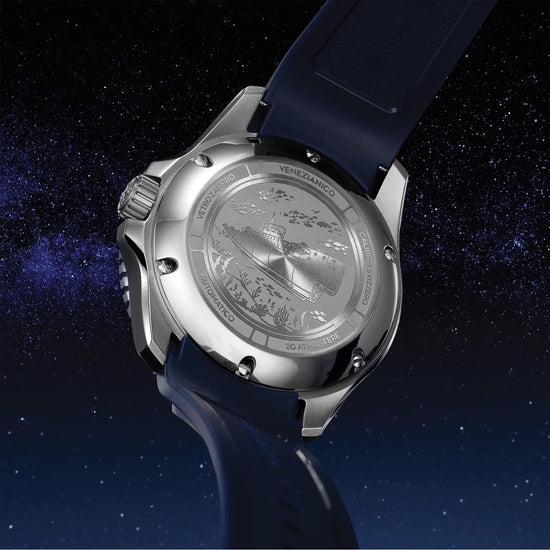 Orologio automatico 42mm Venezianico acciaio gomma blu VE.4521550