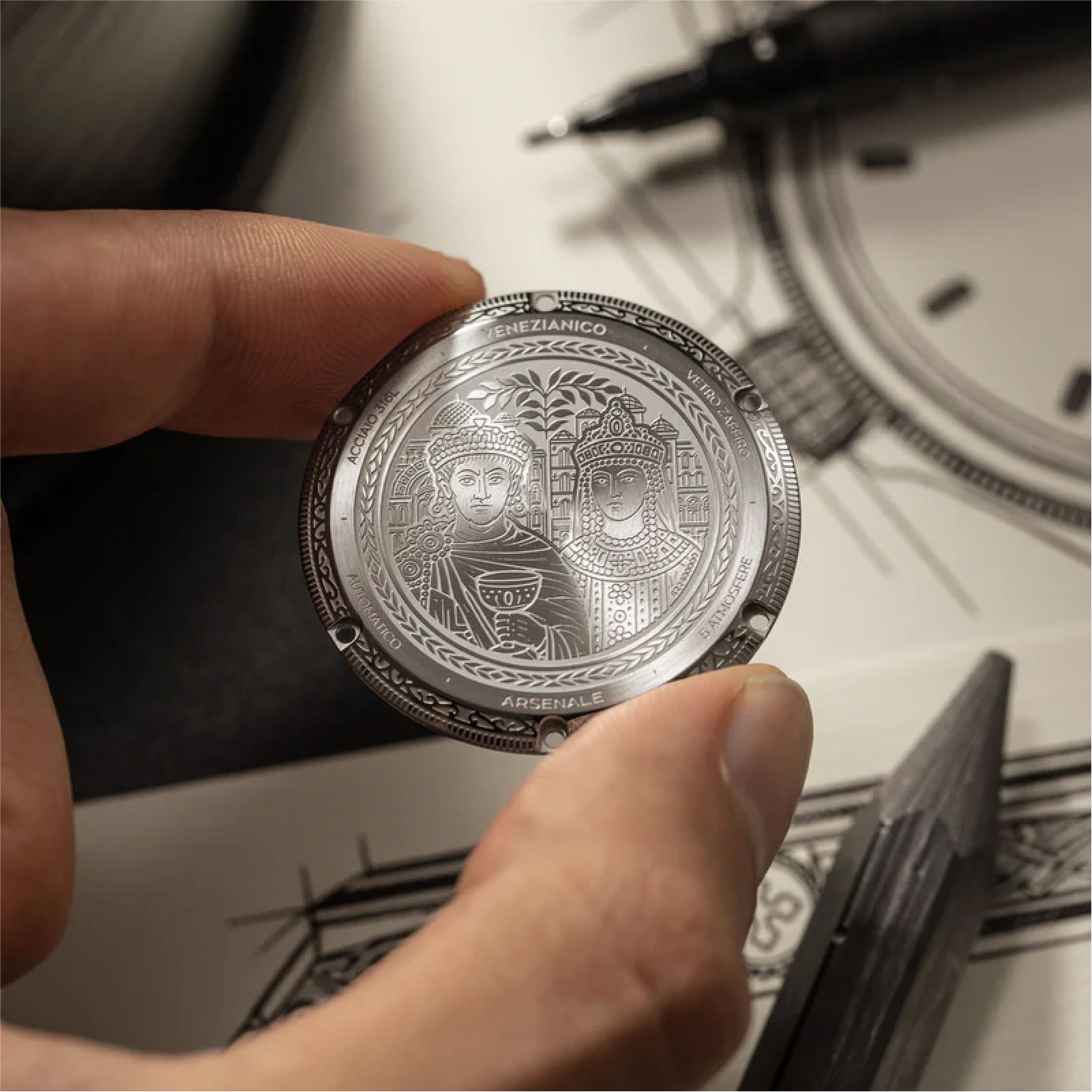 Orologio automatico Venezianico Arsenale Bizantino acciaio MISURA UNICA