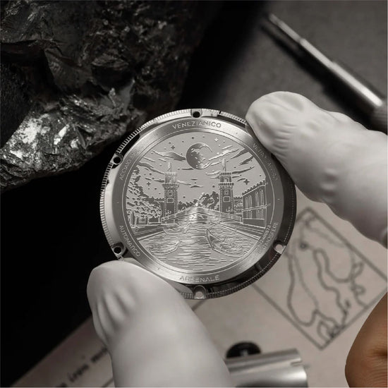 Orologio automatico Venezianico Arsenale Meteorite quadrante grigio MISURA UNICA