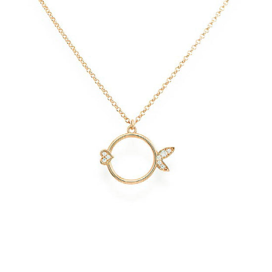 Collana girocollo da donna Versari pesciolino e cristalli MISURA UNICA