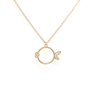 Collana girocollo da donna Versari pesciolino e cristalli MISURA UNICA