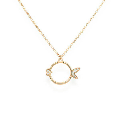 Collana girocollo da donna Versari pesciolino e cristalli MISURA UNICA