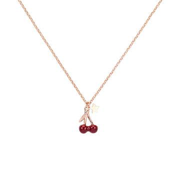 Collana girocollo Versari con ciliegine di colore rosso MISURA UNICA