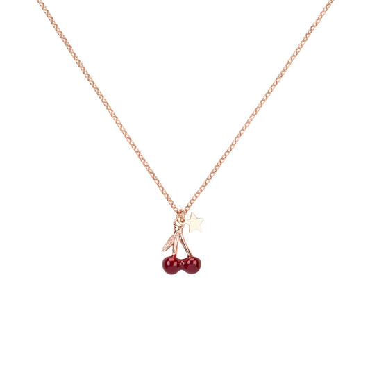 Collana girocollo Versari con ciliegine di colore rosso MISURA UNICA