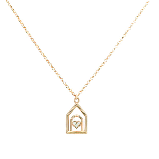 Collana girocollo da donna Versari con casina con cristalli