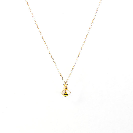 Collana Versari argento ciondolo ape smaltata giallo nero MISURA UNICA