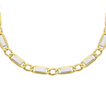 Collana uomo JOY Gioielli Oro in oro giallo e bianco maglie bicolor extrapiatte VTA100GB50-1