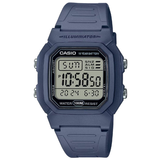 Orologio digitale unisex Casio Timeless in resina blu 36mm W-800H-2AVES-1