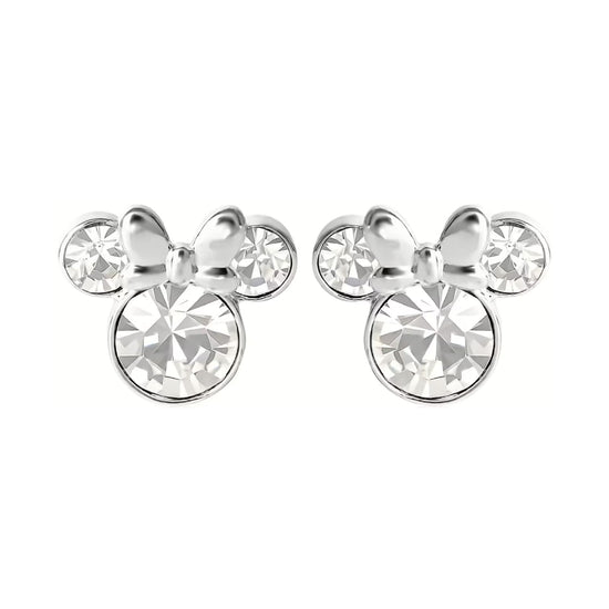 Orecchini lobo Disney Minnie ottone argento cristalli bianco MISURA UNICA