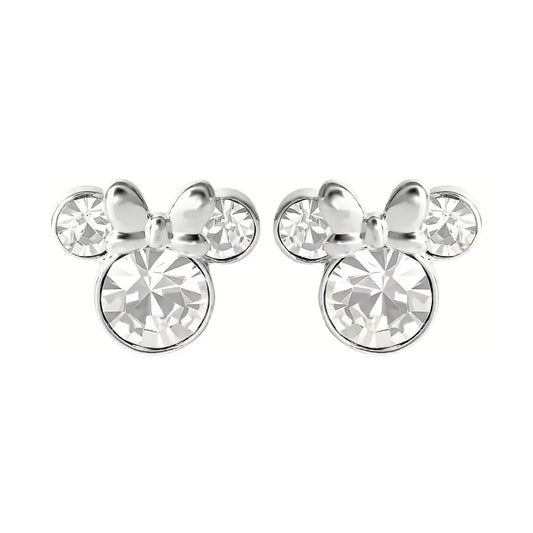 Orecchini lobo Disney Minnie ottone argento cristalli bianco MISURA UNICA