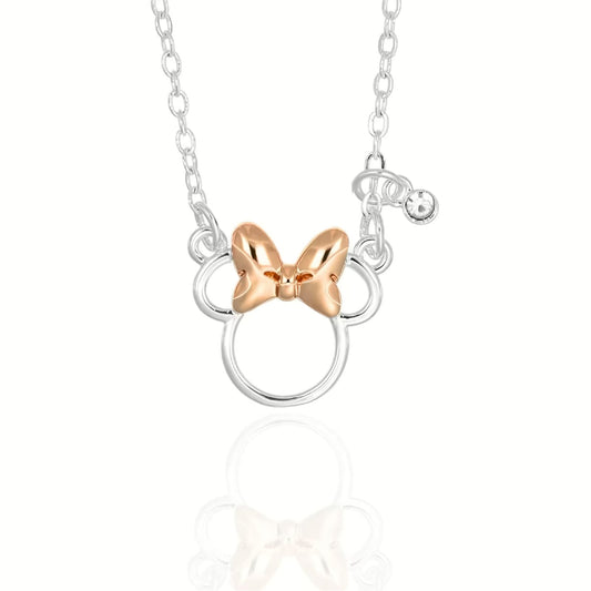 Collana catena Disney Minnie in ottone placcato argento MISURA UNICA