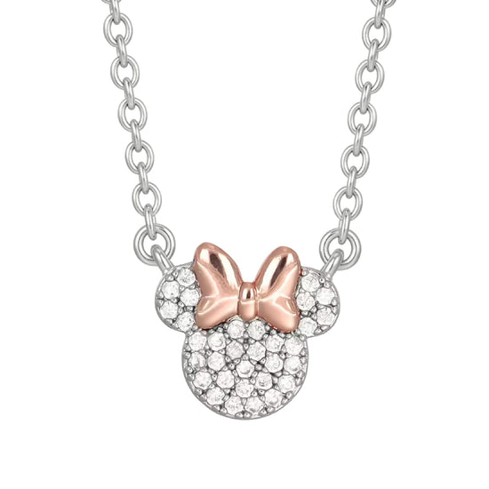 Set collana e orecchini Disney Minnie in ottone argento MISURA UNICA