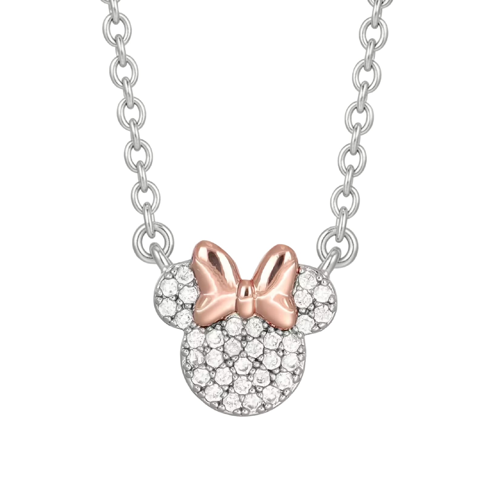 Set collana e orecchini Disney Minnie in ottone argento MISURA UNICA