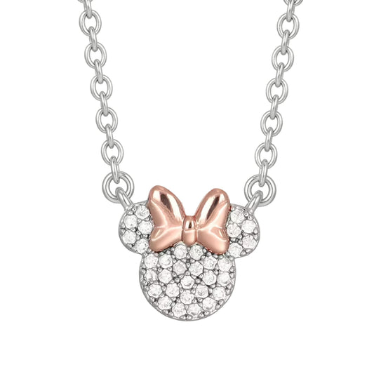 Set collana e orecchini Disney Minnie in ottone argento MISURA UNICA