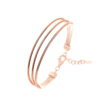 Bracciale donna Pesavento DNA argento rosé tre fili flessibili WDNAB567-1