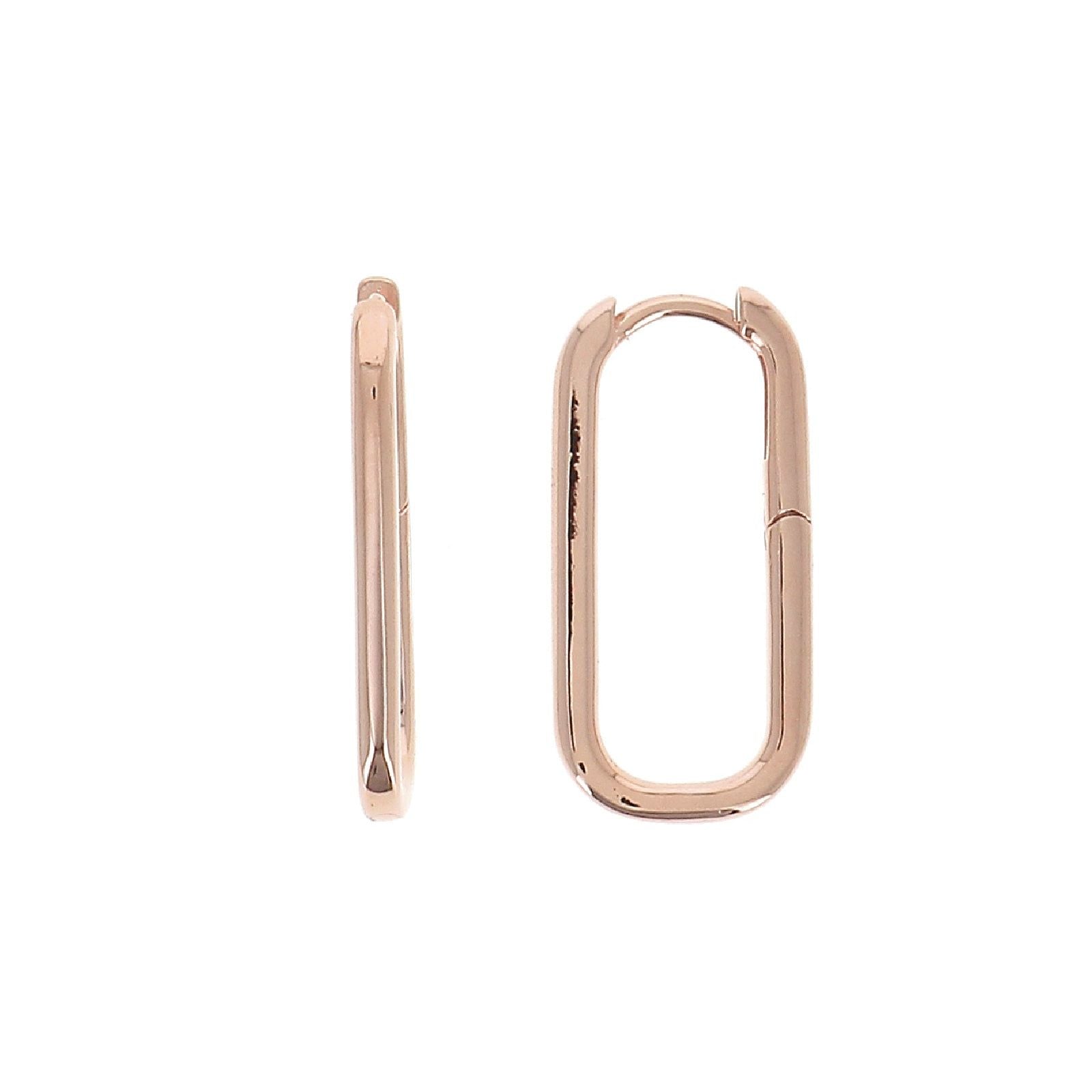 Orecchini cerchio donna Pesavento Elegance argento rosé forma rettangolare WELGO136-1