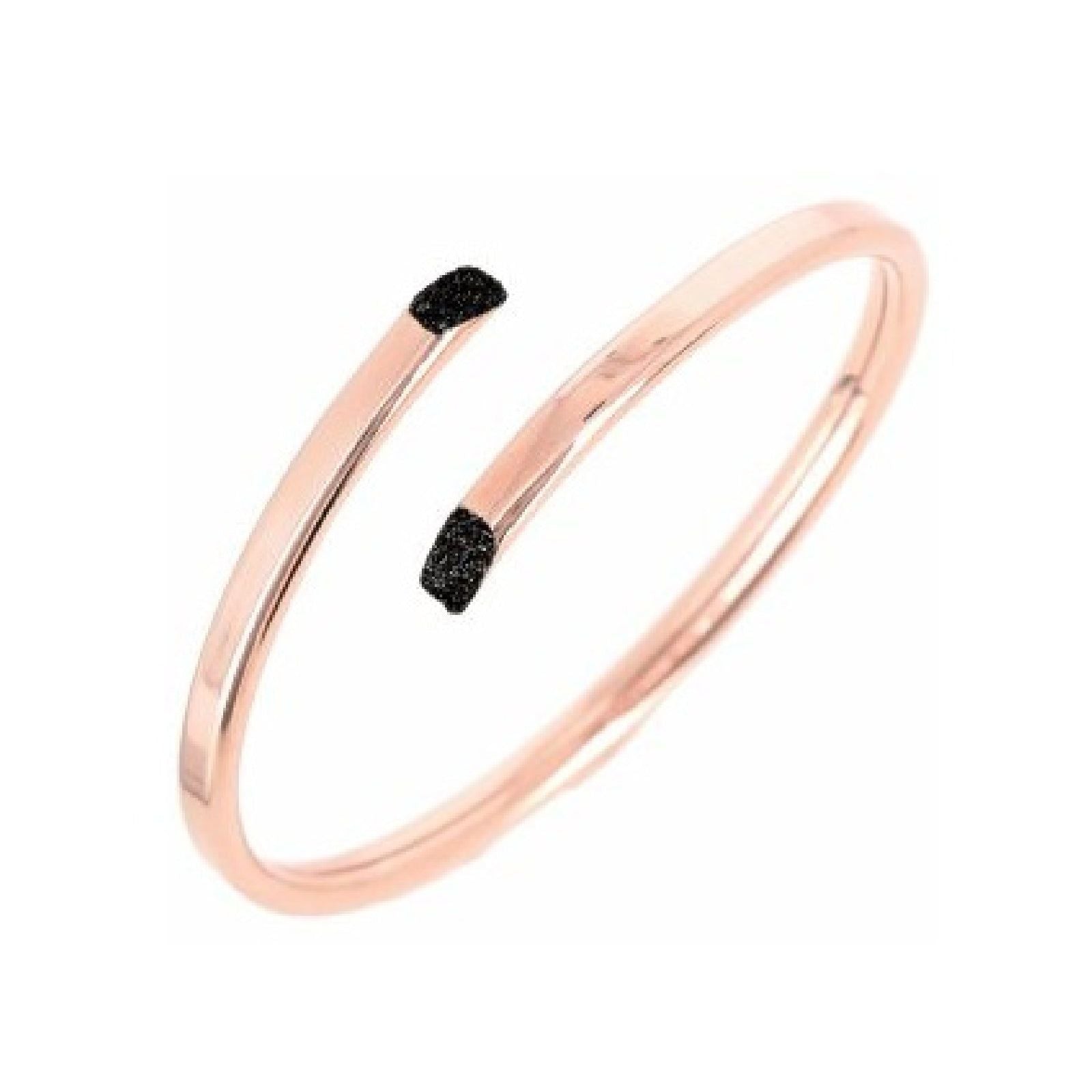 Bracciale rigido aperto donna Pesavento Polvere Di Sogni argento rosé nero WPLVB1616-1