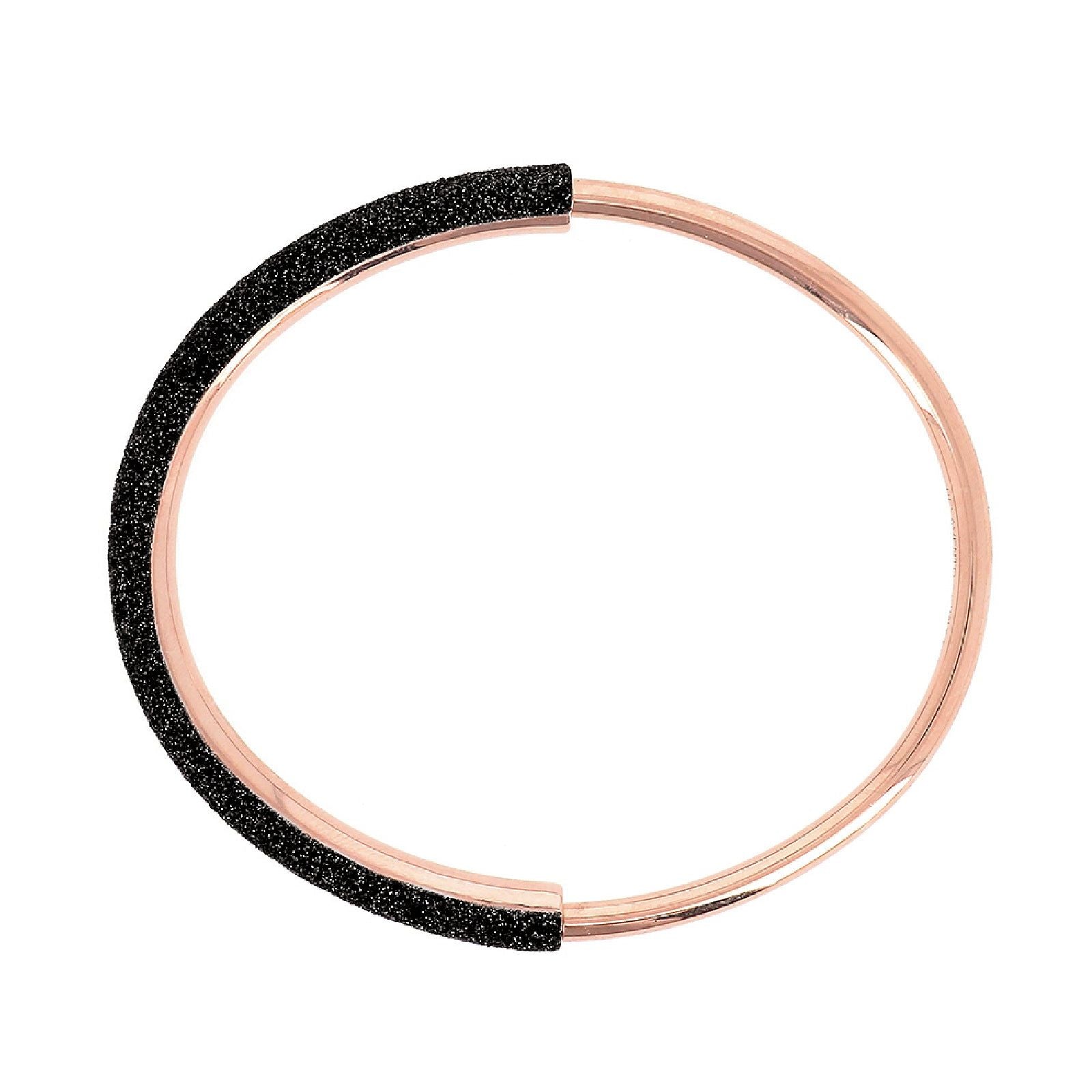 Bracciale rigido donna Pesavento Polvere Di Sogni argento rosé con polvere nera WPLVB1719-1