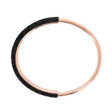 Bracciale rigido donna Pesavento Polvere Di Sogni argento rosé con polvere nera WPLVB1719-1