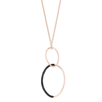 Collana donna Pesavento Polvere Di Sogni in argento rosé ciondolo di polvere nera WPLVE2659-1