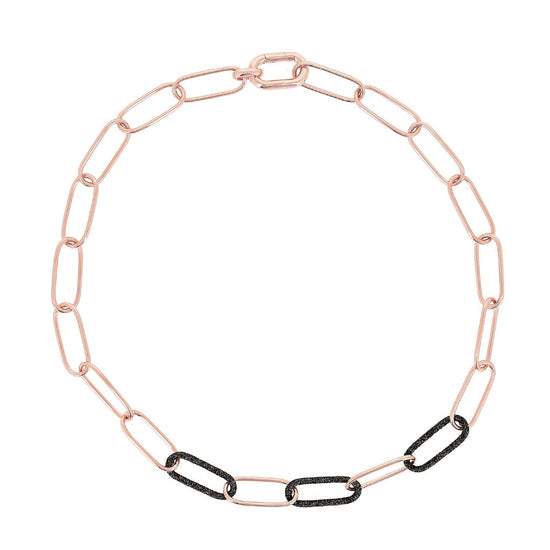 Collana donna Pesavento Polvere Di Sogni argento rosé con polvere nera WPLVE2908-1