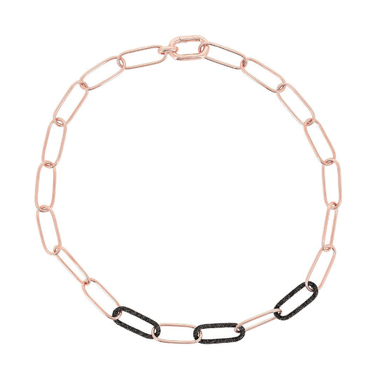 Collana donna Pesavento Polvere Di Sogni argento rosé con polvere nera WPLVE2908-1
