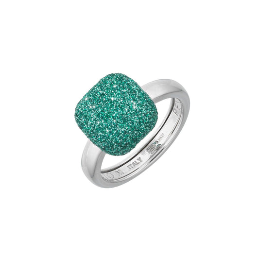 Anello donna Pesavento Colori Del Mondo in argento e polvere verde amazzonia WPSCA051-1