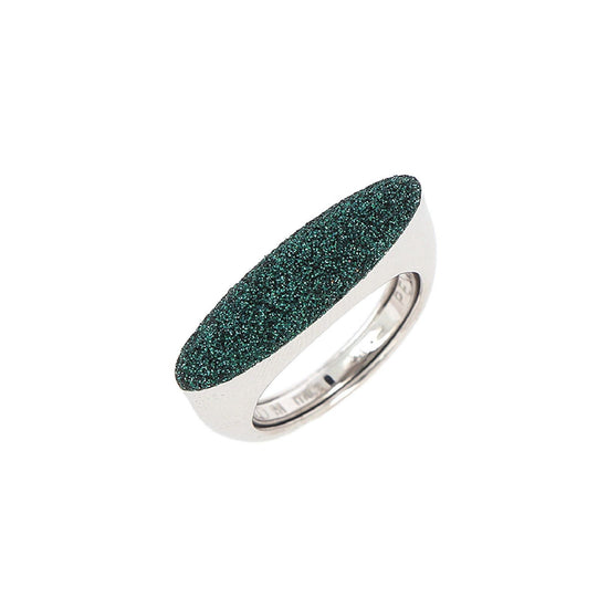 Anello donna Pesavento I Colori Del Mondo argento ovale verde foresta nera WPSCA187-1