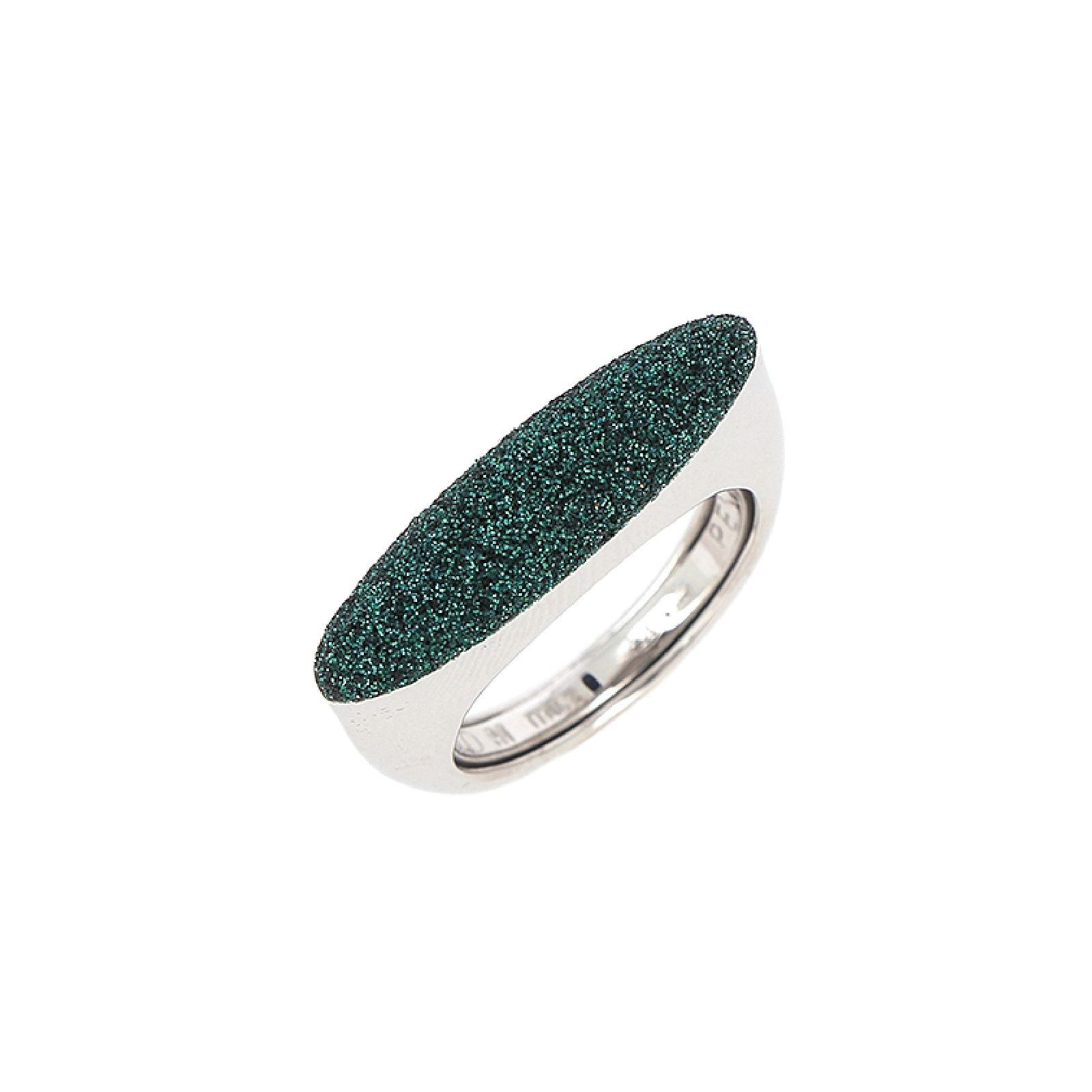 Anello donna Pesavento I Colori Del Mondo argento ovale verde foresta nera WPSCA187-1