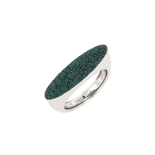 Anello donna Pesavento I Colori Del Mondo argento ovale verde foresta nera WPSCA187-1