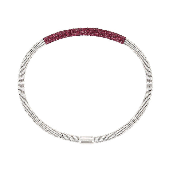 Bracciale elastico donna Pesavento Colori Del Mondo in argento polvere rosso Parigi WPSCB149-1