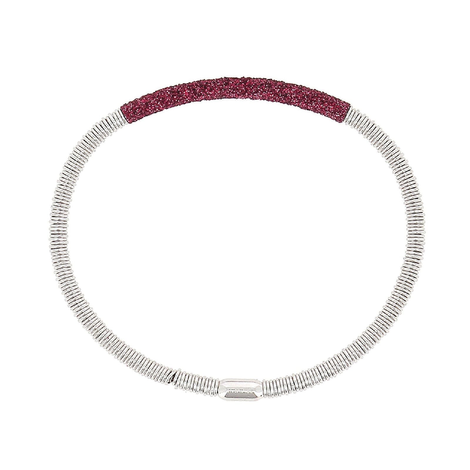 Bracciale elastico donna Pesavento Colori Del Mondo in argento polvere rosso Parigi WPSCB149-1