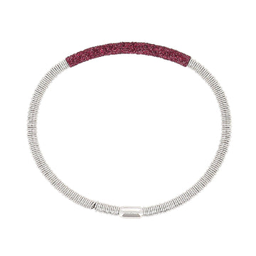 Bracciale elastico donna Pesavento Colori Del Mondo in argento polvere rosso Parigi WPSCB149-1
