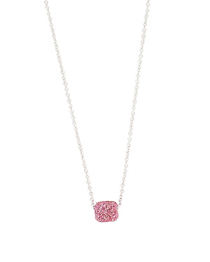 Collana da donna Pesavento Polvere Di Sogni I Colori Del Mondo in argento 925 con ciondolo quadrato rosa Tokio WPSCE055
