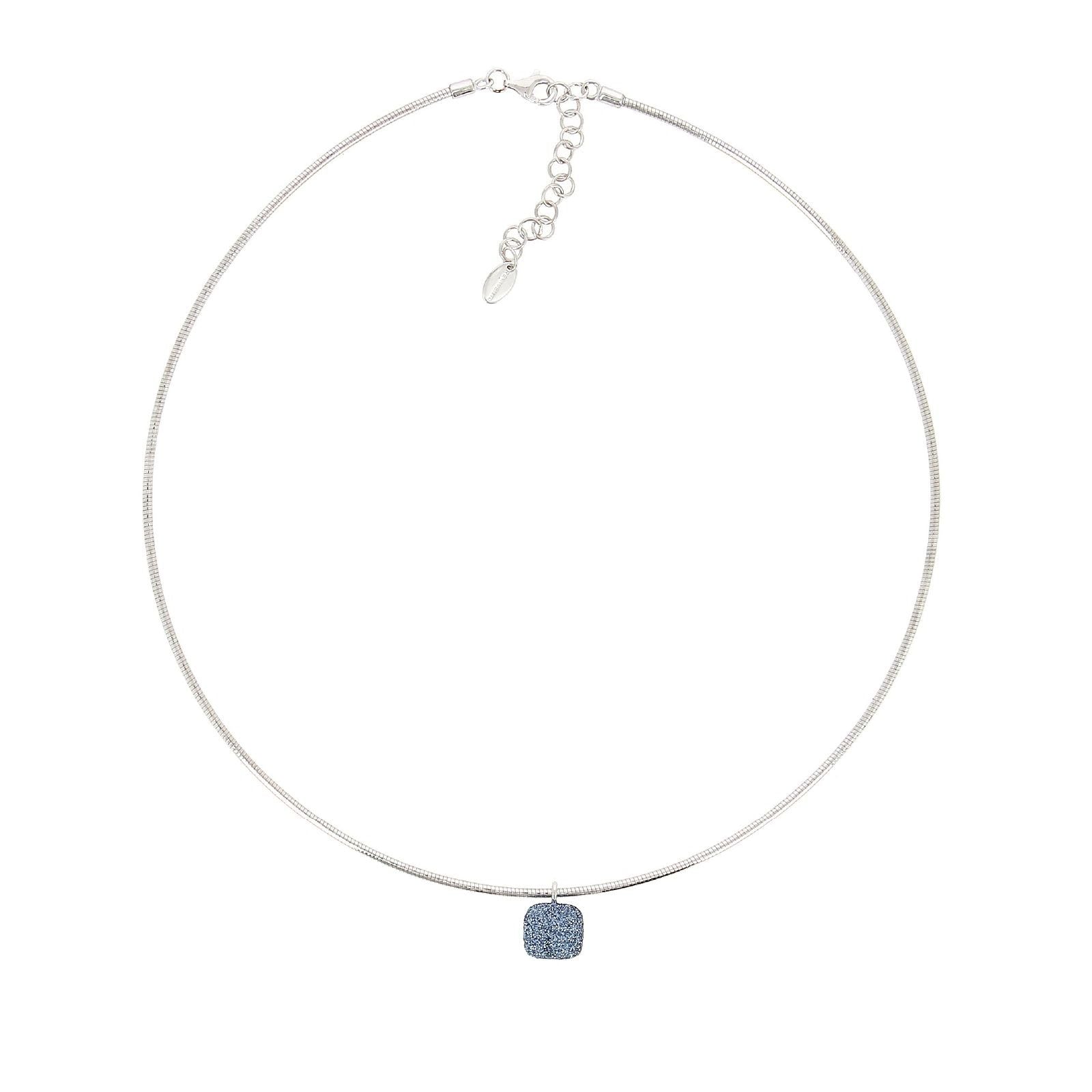 Collana donna Pesavento Colori Del Mondo argento quadrato blu Santorini WPSCG010-1