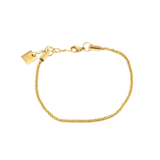 Cavigliera ZAG Bijoux acciaio dorato con catena lavorata