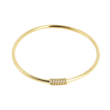Bracciale rigido ZAG Bijoux in acciaio dorato con decoro diametro 5,8 cm