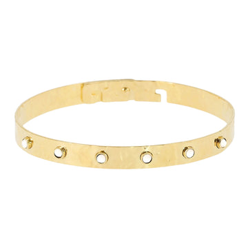 Bracciale rigido ZAG Bijoux acciaio dorato e pietre bianche Rigido
