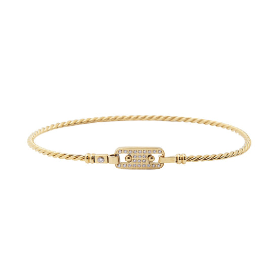 Bracciale donna ZAG Bijoux in acciaio dorato con zirconi 58,00 mm x 48,00 mm