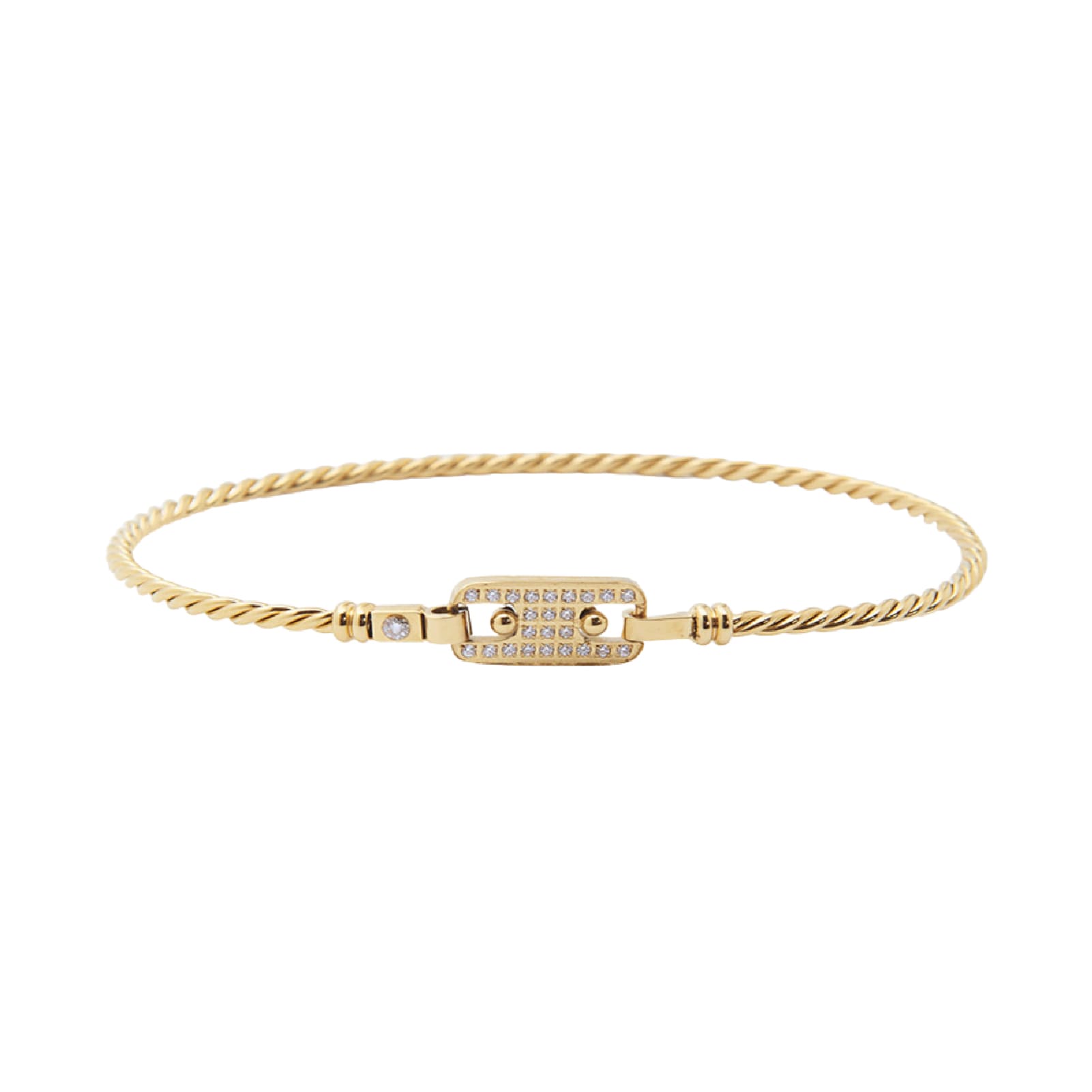 Bracciale donna ZAG Bijoux in acciaio dorato con zirconi 58,00 mm x 48,00 mm