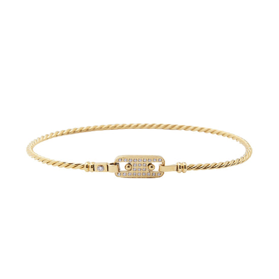 Bracciale rigido da donna ZAG Bijoux in acciaio dorato Rigido