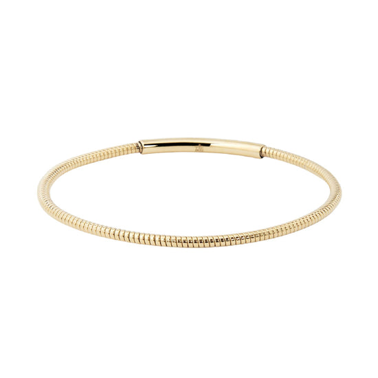 Bracciale rigido da donna ZAG Bijoux in acciaio dorato diametro 6 cm