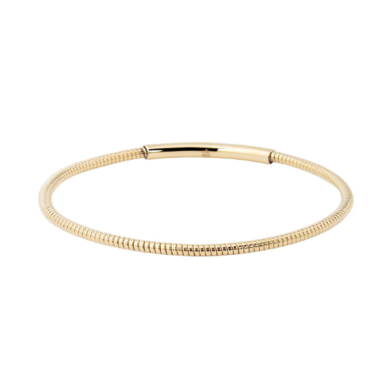 Bracciale rigido da donna ZAG Bijoux in acciaio dorato diametro 6 cm