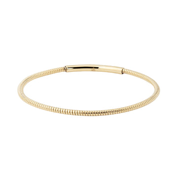 Bracciale rigido da donna ZAG Bijoux in acciaio dorato diametro 6 cm