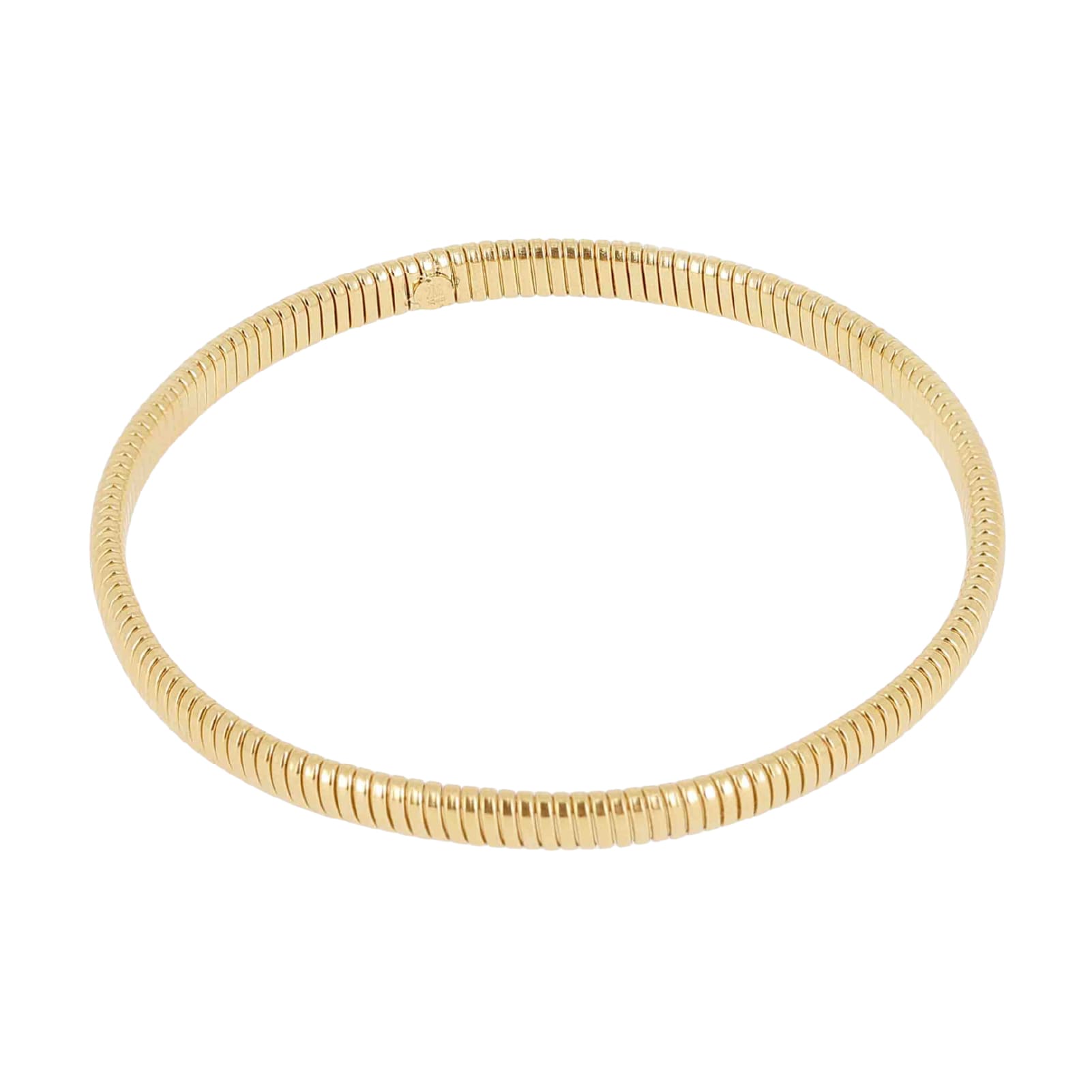 Bracciale rigido ZAG Bijoux acciaio dorato con scanalature Rigido
