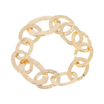 Bracciale semirigido ZAG Bijoux acciaio oro con maglie ovali 20 cm