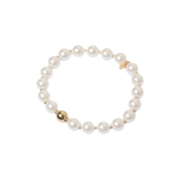 Bracciale elastico piccolo ZAG Bijoux in acciaio e perle elastico