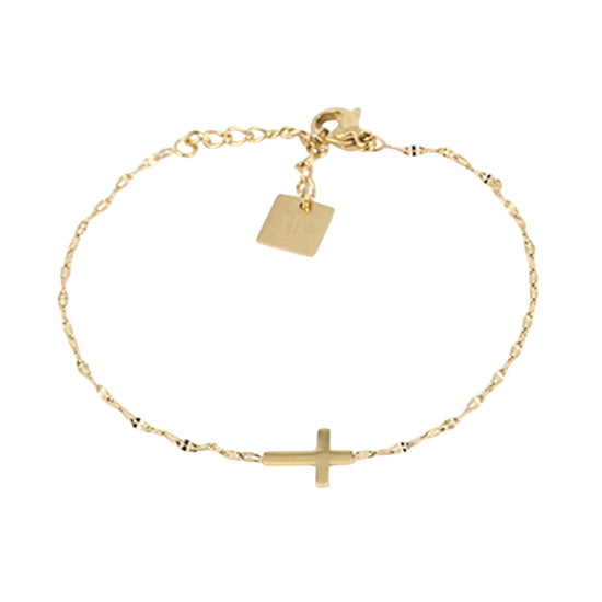 Bracciale da donna ZAG Bijoux Simple in acciaio dorato Regolabile 15-18 cm