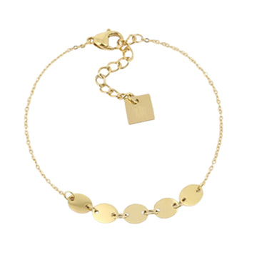 Bracciale donna ZAG Bijoux in acciaio dorato con medagliette Regolabile 15,6-17,2 cm