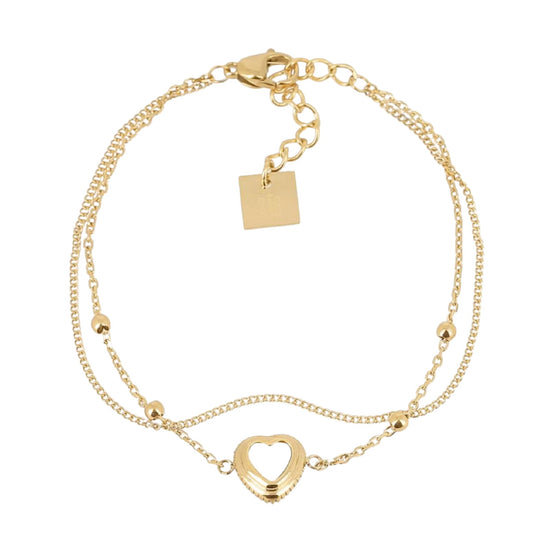Bracciale da donna ZAG Bijoux Cupidon con cuore bianco Regolabile 15-18 cm